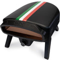 Horno de pizza exterior Gino D'Acampo, pizza a gas de 14 pulgadas - Modena con termómetro integrado, piedra de pizza y construcción de acero
