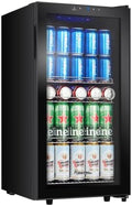 Mini frigorífico Kalamera, nevera para bebidas, nevera para cerveza con panel de control táctil, zona de enfriamiento 3-18°C, nevera para botellas 86