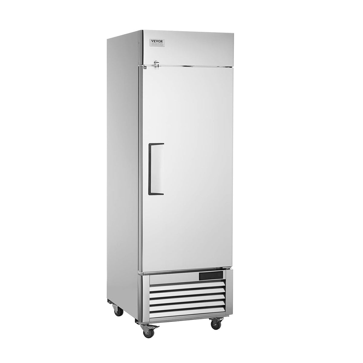 Neveras de exposición VEVOR, Refrigerador Comercial de 570 L, Refrigerador Vertical de Una Sola Puerta, Refrigerador de Acero Inoxidable con