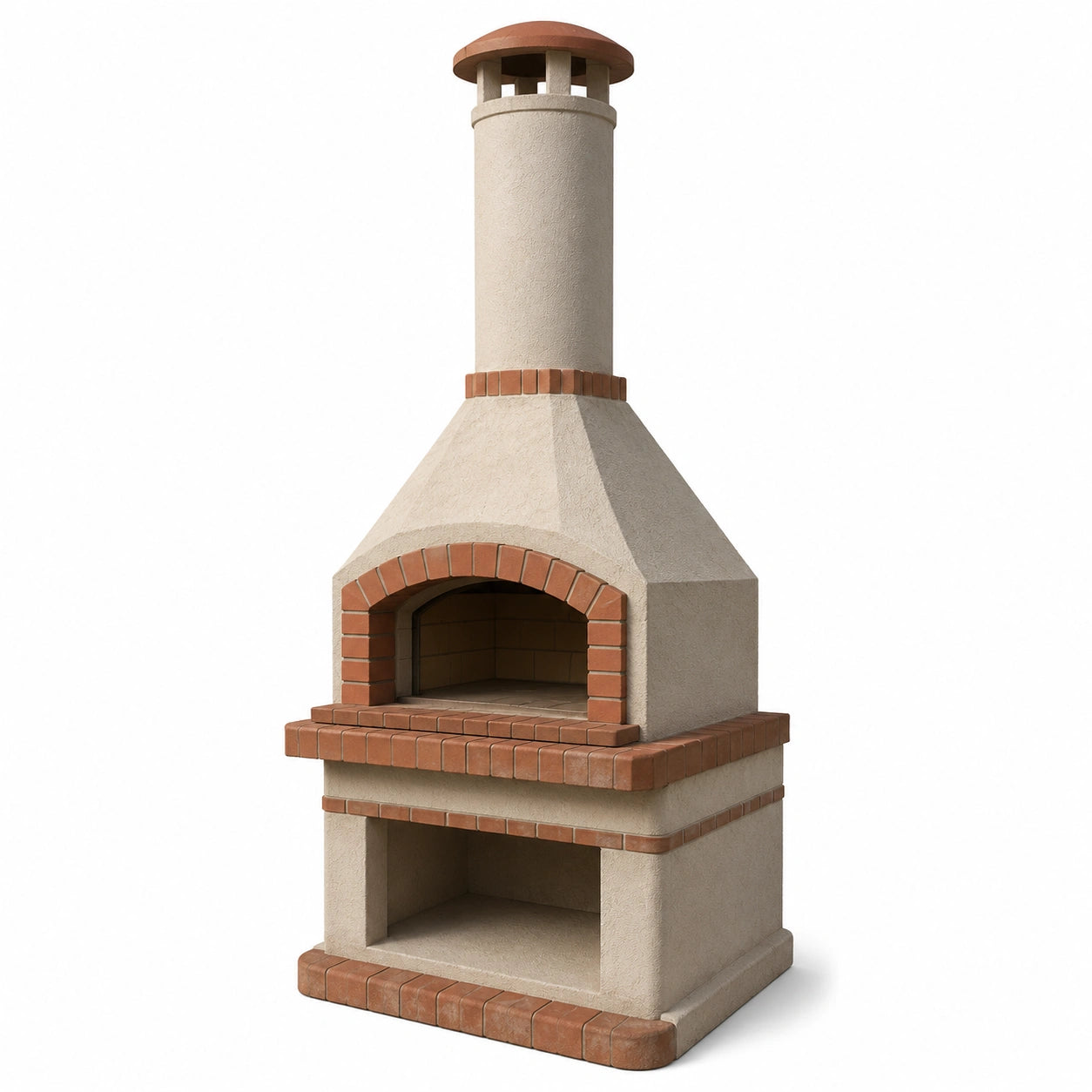 Barbacoa de Ladrillo Refractario con Chimenea