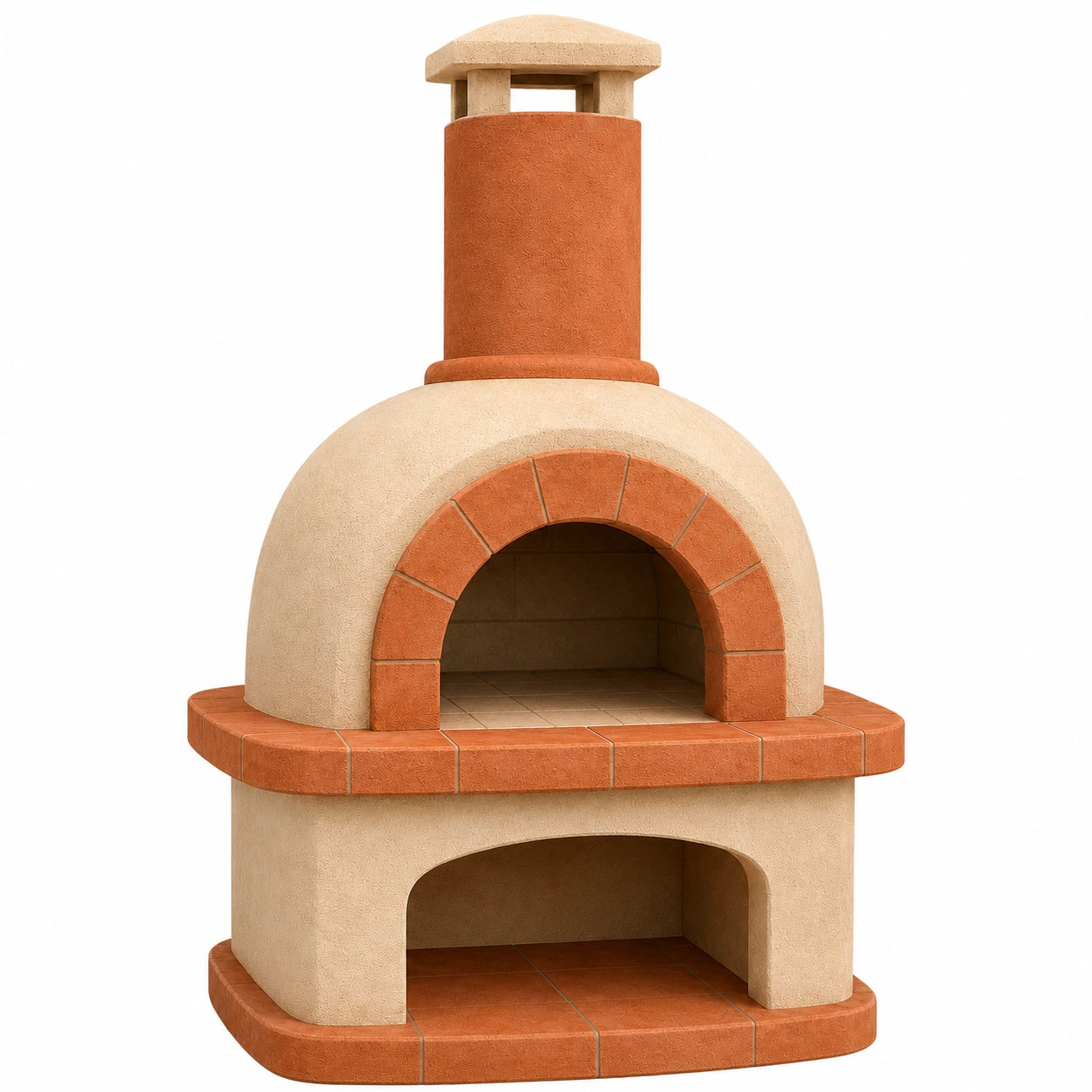Horno de Leña Exterior de Ladrillo Refractario