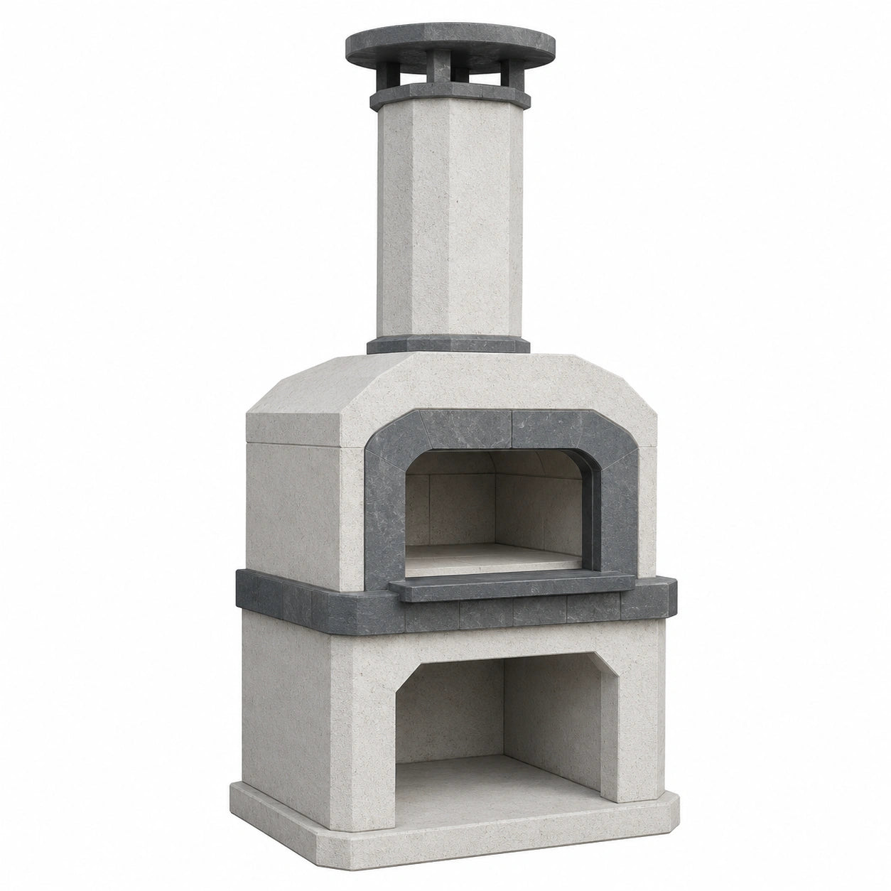 Barbacoa de Cemento para Exterior con Chimenea