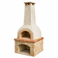 Horno de leña de piedra para exterior 200cm