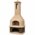 Chimenea Exterior de Piedra Caliza Beige 200 cm