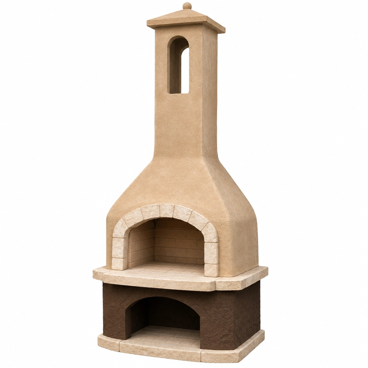 Chimenea Exterior de Piedra Caliza Beige 200 cm