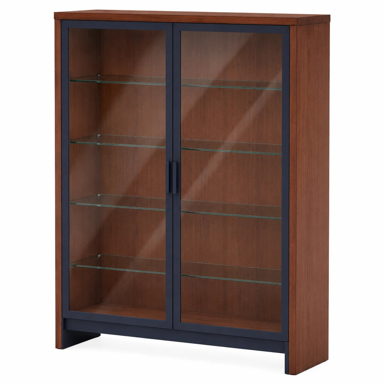 Vitrina de Madera y Vidrio Templado 120x40x180cm