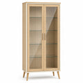 Vitrina de Roble y Vidrio Templado 180x80x35 cm