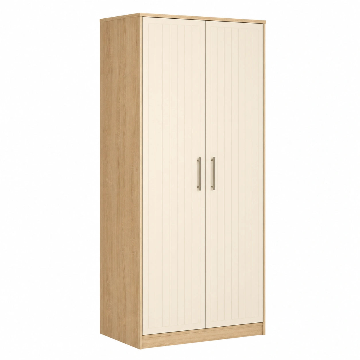 Armario de dos puertas en MDF, 180x80x50 cm