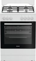 Cocina independiente Beko, Cocina de gas I6G3PMW 60 cm, 4 fuegos, horno eléctrico con parrilla, 73 litros, Click&Clean, Click&Steam, temporizador