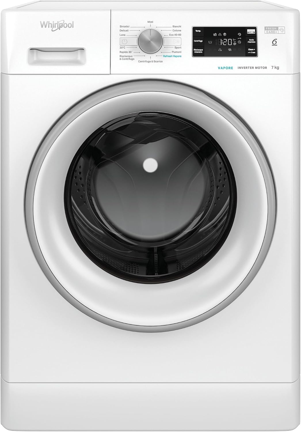 Producto Whirlpool, Lavatrice 7kg Inverter Vapore A 1400 Giri Ffb 7469 Sv It