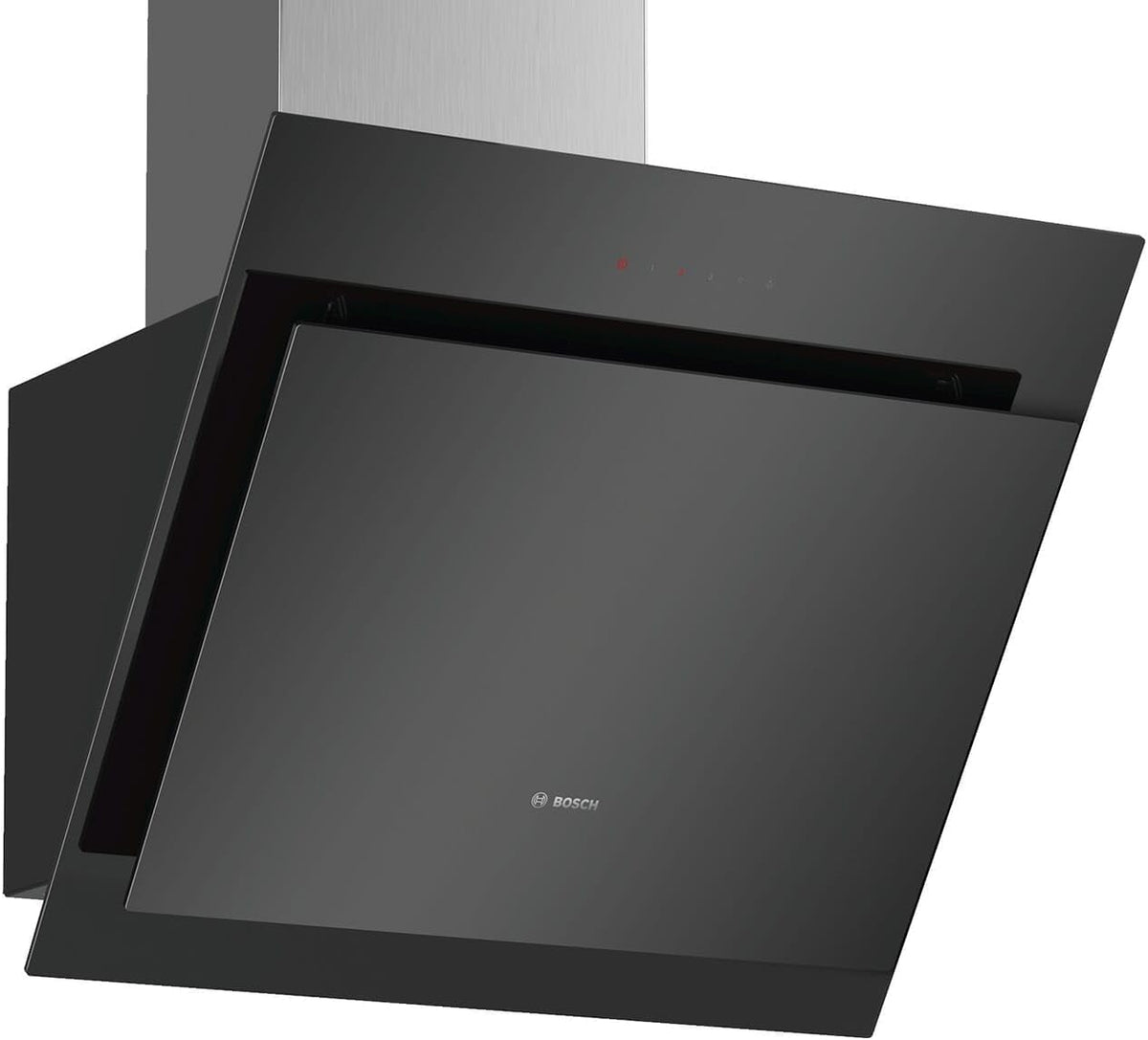 Campana extractora Campana Decorativa de Pared, Serie 4, Cristal negro, DWK67FN60, Bosch