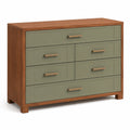 Cómoda de Madera y MDF con Cajones Verde Olivo