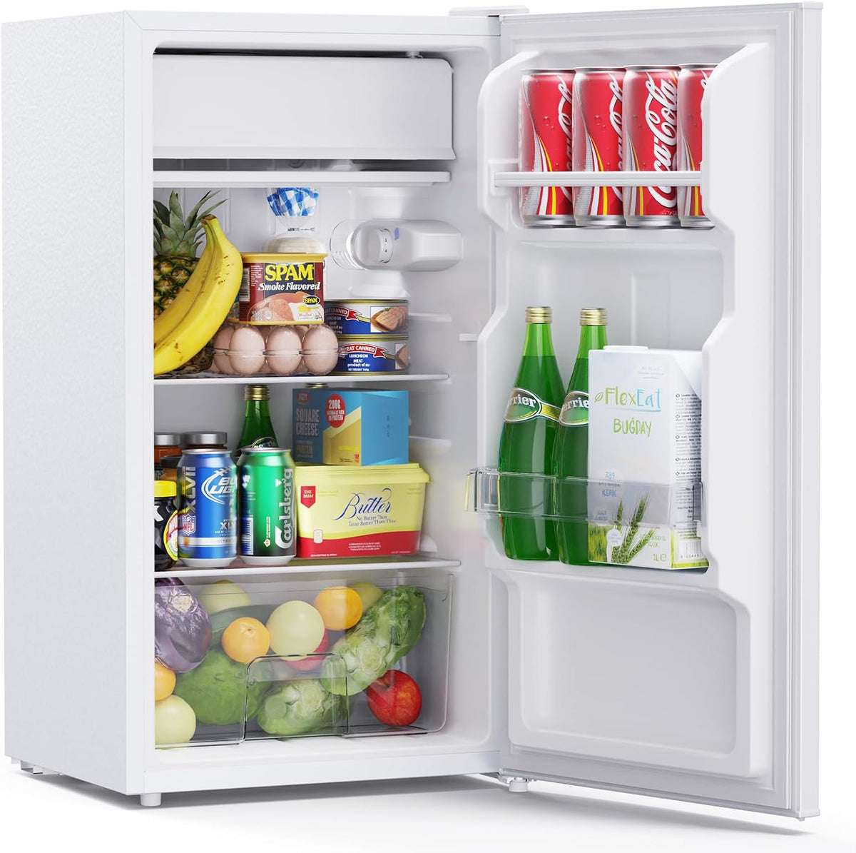 Mini frigorífico Upstreman, 85L Frigorífico Sin Congelador, CR85-Blanco