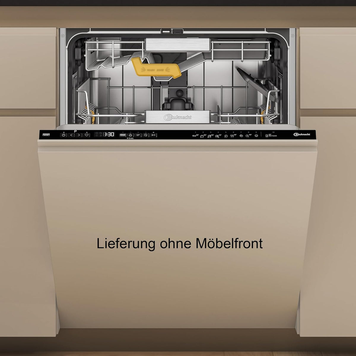 HP42 de Bauknecht, lavavajillas, B8I LC totalmente integrado, 60 cm, 14 cubiertas, PowerClean Pro, apertura automática de puerta, MaxiSpace, Dynamic