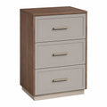 Cajonera de 3 Cajones de Madera y MDF Marrón/Gris