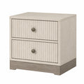 Mesita de Noche de Madera con 2 Cajones Color Roble 50x40x55cm