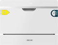 Lavavajillas compacto Cecotec, Semi Integrable 6 Cubiertos Bolero Aguazero 2500 S-BI White Glass. 1380W, Acabado Cristal Blanco, Bajo Consumo, 5