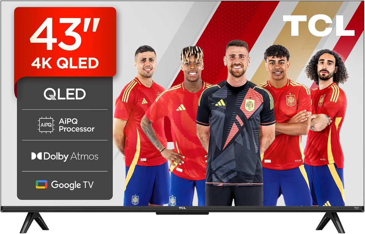 Smart TV TCL, 43T69C 43 Pulgadas QLED 4K HDR10+ Smart TV, Google TV, Dolby Atmos