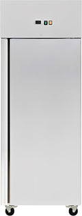 Congelador de carga frontal MBH - Congelador Vertical Industrial INOX GN 2/1 de 610 L con Ruedas para Hostelería. Armario de Congelación Profesional