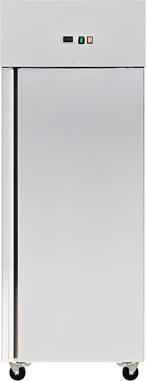 Congelador de carga frontal MBH - Congelador Vertical Industrial INOX GN 2/1 de 610 L con Ruedas para Hostelería. Armario de Congelación Profesional