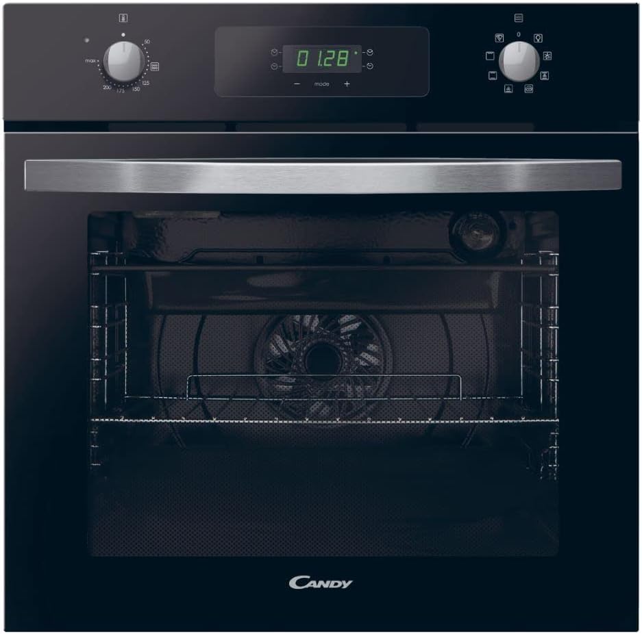 Horno empotrable CANDY, Idea FIDC N615 - Horno eléctrico empotrable, ventilado, 70 litros, Aquactiva, rejillas laterales, sistema de limpieza