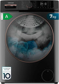 Cecotec Lavadora, de Carga Frontal 7 Kg Bolero Dresscode 7610 Inverter Steel A, Carga Frontal Steel de 7 Kg de Capacidad, 1400 Rpm, Clase A, Función