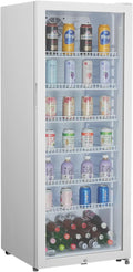 Frigoríficos para bebida Frigorífico para Bebidas GSC4240, Nevera Vertical con Puerta de Cristal, 54 x 54.5 x 139.5 cm, Iluminación Led, 6 Estantes