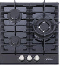 Kaiser Placa de cocina, KCG 4384 Turbo + Manguera de cocina de gas de lujo, 45 cm, 3 quemadores, incluye quemador WOK de 3, 8 kW