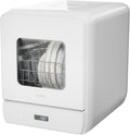 Hermitlux Lavavajillas de encimera, Mini Lavavajillas Compacto 6+1 Programas de Lavado, 5 Cubiertos y DepóSito de Agua de 5L