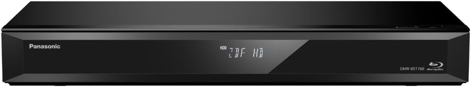 Panasonic DMR-BST760AG Grabadores de Blu-ray, Reproductor de BLU-Ray y grabadora con sintonizador Twin HD DVB-S, Disco Duro de 500 GB, 4K upscaling