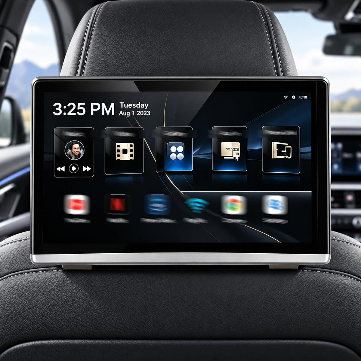 Genérico Sistemas de vídeo para reposacabeza, Monitor TV Inteligente Reposacabezas Coche Entretenimiento para Niños