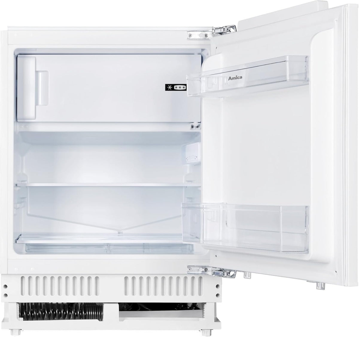 Frigorífico combi Amica, UKSX 361 901 - Nevera con congelador para debajo de la encimera, nicho de 820 mm, tecnología de puerta fija, control