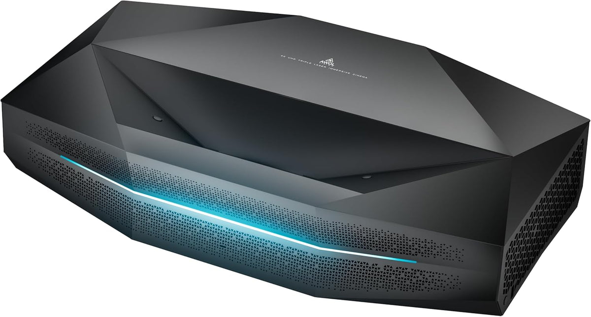 Proyector AWOL Aetherion Pro Proyector láser de Ultra cotra Distancia RGB 4K, 2600 lúmenes ISO, PixelLock Claridad, Dolby Vision, 110% Rec.2020, bajo