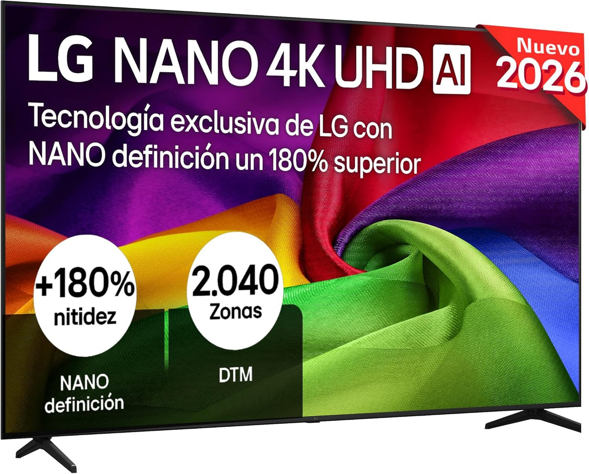 LG 85NU800B6LA Televisor, Smart TV Nano UHD AI 85' 4K Sin Reflejos 94%, 2026