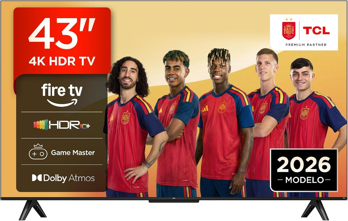 TCL Smart TV, 43V6D Televisor 43 Pulgadas 4K UHD Smart TV, Fire TV, Alexa Integrado, Dolby Vision & Atmos, Game Master, HDR10+, Control por Voz