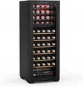 Frigoríficos para bebida de KLARSTEIN, Bovella 55 duo+ vinoteca - 55 botellas, 2 zonas, 5-18°c, control táctil, iluminación led, protección uv