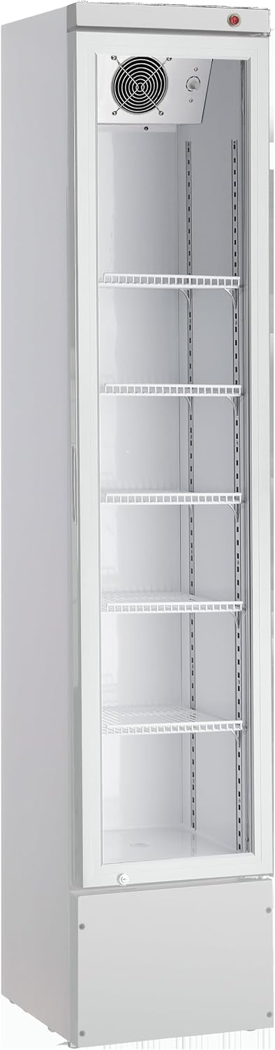 GSC2133-NC de METRO Professional, frigoríficos para bebida, Frigorífico para Bebidas, 166L, 5 estantes ajustables, Puerta de Vidrio con Cerradura