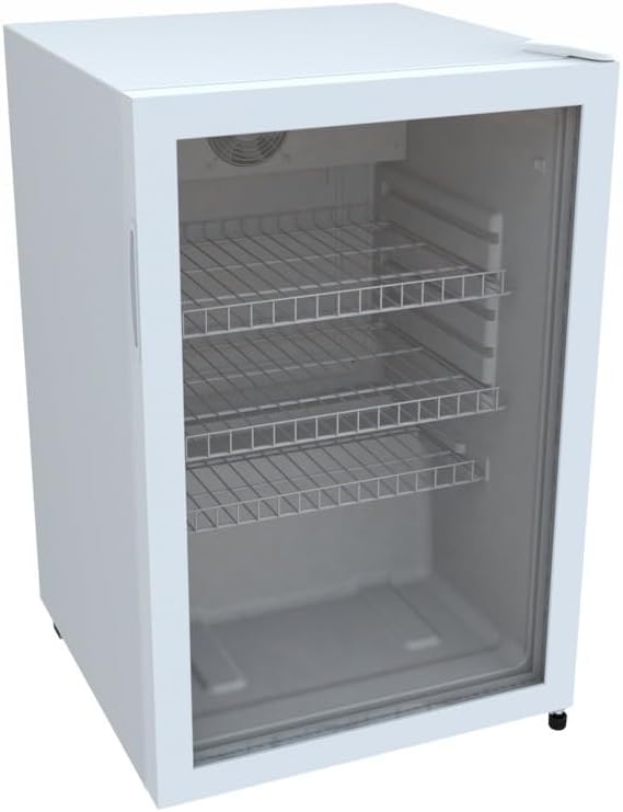 Frigoríficos para bebida METRO Professional, Frigorífico con Puerta de Cristal GSC2125, LED, estantes Ajustables, plástico/Metal, 118 L, 54.5 x 54 x