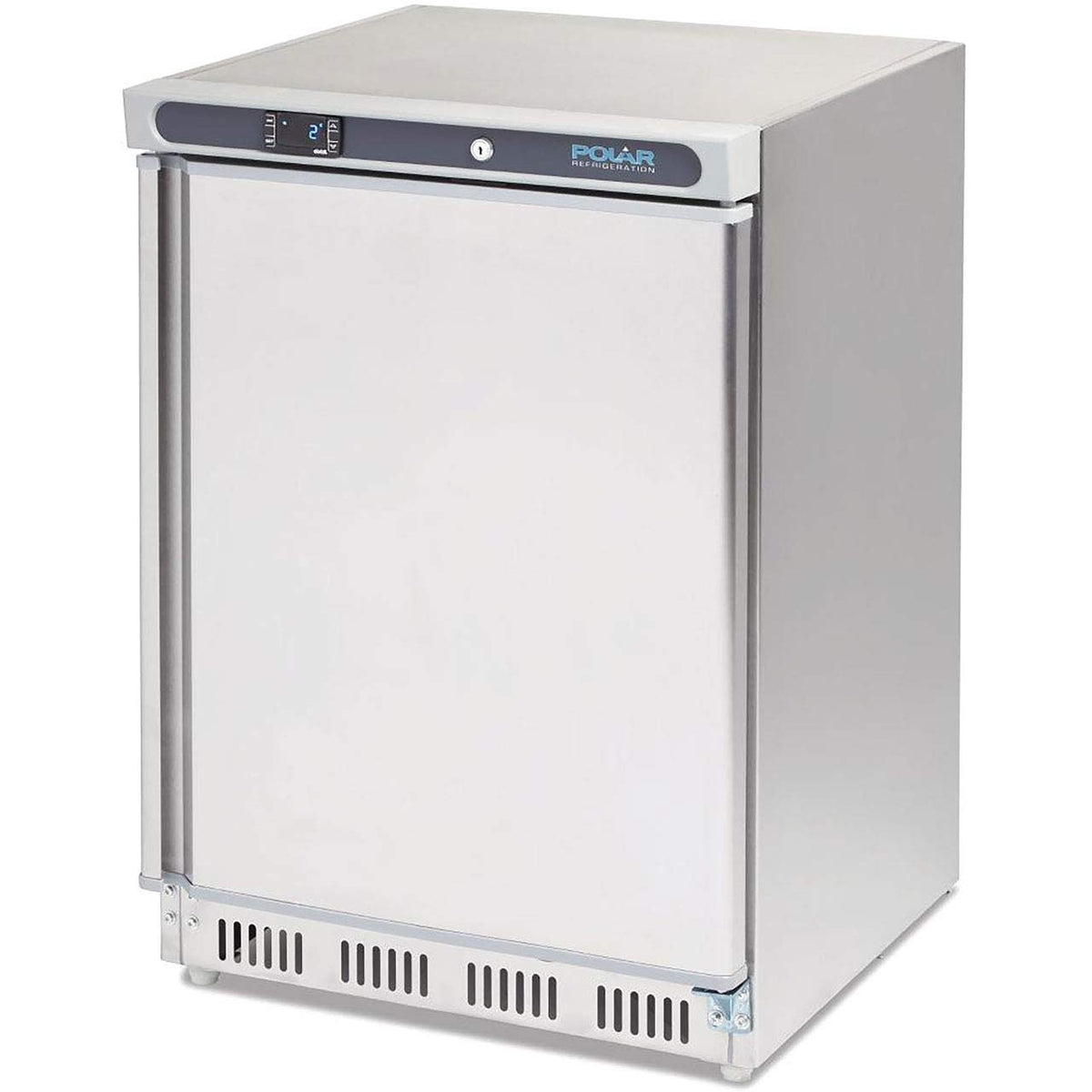 Congelador vertical CD081 C-Series 150W Congelador comercial bajo encimera de acero inoxidable 140 l/R600a, Polar