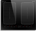 Placa de cocina de Karienvir, Placa Inducción 4 Fuegos con Flexzone, Booster, Placa Induccion 60cm, 7200W
