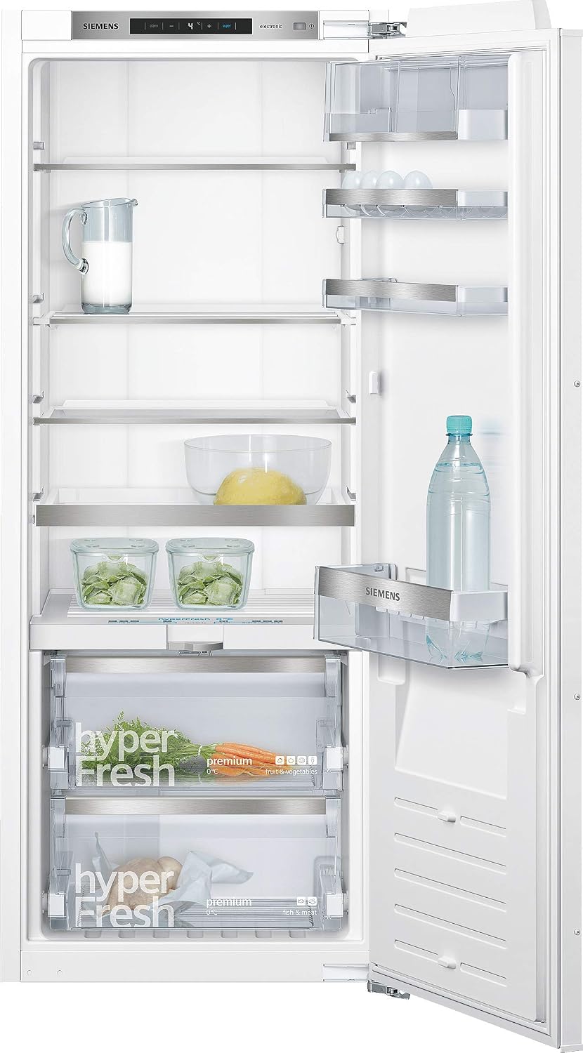 SIEMENS Frigorífico combi, KI51FADE0 iQ700 - Nevera empotrada (E, 139 kWh/año, 220 l, HyperFresh Premium 0°, iluminación LED, bisagras planas)