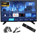 Televisor TEBER,. Smart TV de 24 Pulgadas -12v/24v/230v. Bluetooth, Mando por Voz. Gran resolución 1920x1080 Full HD. DVB-S2/C/T2/T. para