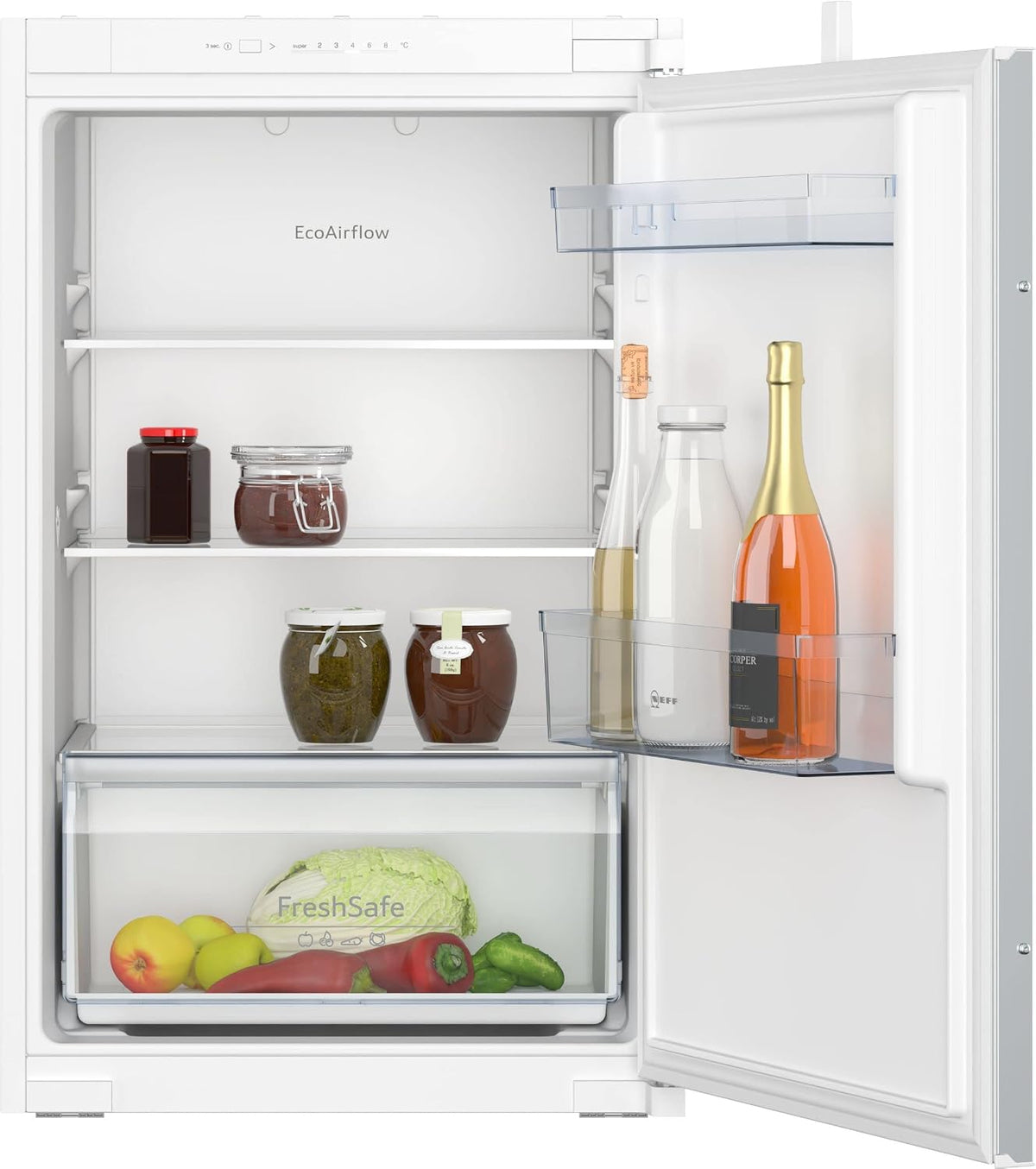 Neff KI1211SE0 Frigorífico combi, N 30, Nevera empotrable, 88 x 56 cm (alto x ancho), refrigeración 136 l, 35 dB, fabricado en Alemania, iluminación
