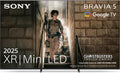 Televisor BRAVIA 5, Mini LED 55 Pulgadas, Procesador XR con IA, Acoustic Multi-Audio, Dolby Vision/Atmos, IMAX Enhanced, Google TV 2025, Apple AirPlay
