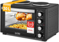 Hornos tostador Mini Horno con quemadores 30L 3200 W - Minihorno para pizza con placas hasta 230°C y 6 modos de calentamiento - Multihorno con 4