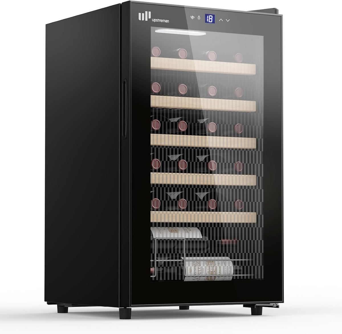 -W24 de Upstreman, vinoteca, 24 Botellas Negro