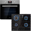 Horno de convección Kalahari Ignito lote de horno - Horno y fogones para encajar en la cocina, De gas y eléctrico, 4 fogones de gas, Horno de 68