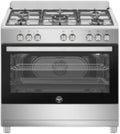 La Germania Cocina independiente, SE965GX/24 - Cocina de gas con horno, n° 5 fuegos, 90 x 60 cm, inoxidable
