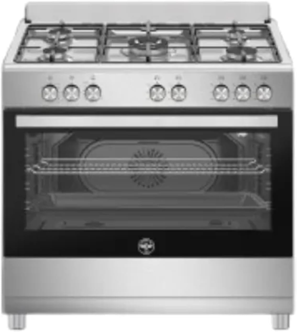 La Germania Cocina independiente, SE965GX/24 - Cocina de gas con horno, n° 5 fuegos, 90 x 60 cm, inoxidable