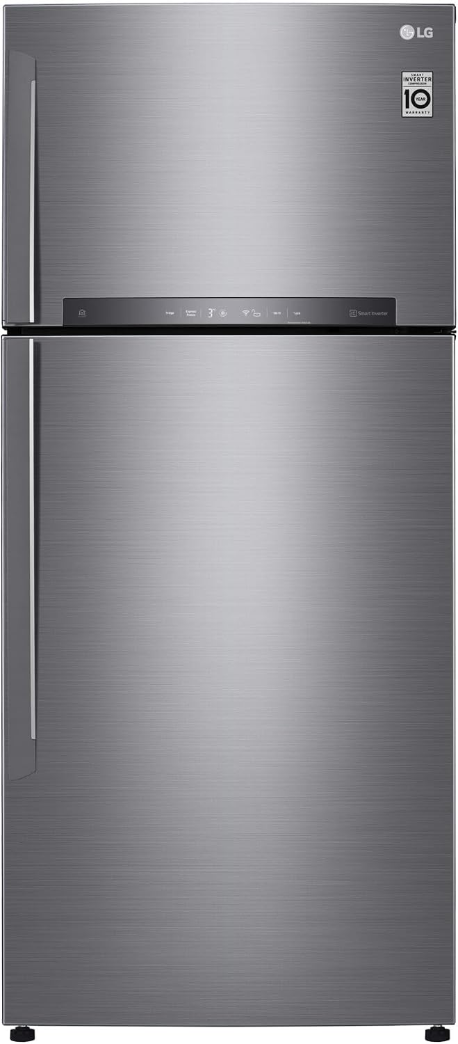 LG GTB744PZHED Frigorífico combi, Refrigerador de doble puerta Clase E 506L con conexión Wi-Fi App Thinq, Door & Linear Cooling, cajón a 0 grados